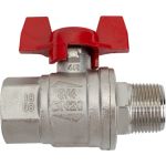 Усиленный шаровой кран RuB BRESСIA (S.33), 3/4"" DN20 PN65, ВР-НР бабочка S33E26 (артикул 15919539) – фото 1