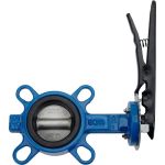 Повротный затвор DN.ru WCB-316L-EPDM Ду65 Ру16, углеродистая сталь, EPDM, с ручкой D050-02064 (артикул 18081013) – фото 1