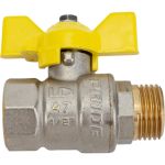 Шаровой кран LD латунь никель газ Pride Ду 15 Ру40 ВР/НР 007-8053 537158 (артикул 16232644) – фото 1