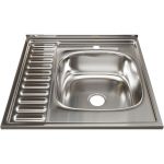 Мойка mixline 60х60х18 см, 0.8, правый выпуск 3 1/2, с сифоном 528019 (артикул 16616288) – фото 1