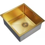 Мойка для подстольного монтажа MIXLINE PRO 45x42х20 см, толщина 3 мм, выпуск 3 1/2, с сифоном, золото 548566 (артикул 21377932) – фото 1