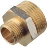 Переходной ниппель DOUBLE-LIN резьбовой латунный Н/Н 1.1/4" х 1/2" LL6050 (1 1/4"х1/2") (артикул 21531130) – фото 1