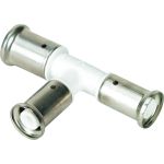 Переходный уменьшенный с двух сторон тройник Henco ПВДФ пресс белый, 20x16x16 HE 11PKW-201616 (артикул 15835545) – фото 1