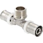 Тройник пресс с переходом на наружную резьбу 16х1/2х16 Valtec VTm.233.N.160416 (артикул 15637985) – фото 1