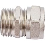 Обжимной соединитель STI латунный, Ду16x1/2"" Ру25, наружная резьба D190-00003 (артикул 26208515) – фото 1