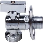 Шаровой кран AQUALINK угловой, с удлиненной резьбой 1/2 нар-1/2 нар Cr B 3969 (артикул 17359728) – фото 1