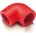 Полипропиленовый противопожарный угол Blue Ocean 90 - 63, красный Fire - S - B1 PPRF/90E(R) - 63 (артикул 20366716) – фото 1