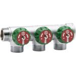 Регулирующий коллектор STOUT 1, 3 отвода 1/2 плоское уплотнение SMB-6849-011203 RG008UJF2UQFLT (артикул 16422128) – фото 1