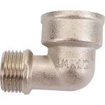 Угольник STI латунный Ду20х15 (3/4""х 1/2"") Ру16 ВР/НР переходной, никелированный D270-05070 (артикул 22002622) – фото 1