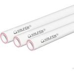 Труба VALFEX PP-R белая, армированная стекловолокном, Дн 50х6.8 Ру 20, SDR7,4 90 С, 4 м 10105050 033-2139 (артикул 16206565) – фото 1