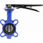 Повротный затвор DN.ru WCB-316L-EPDM Ду40/50 Ру16, углеродистая сталь, EPDM, с ручкой D050-02023 (артикул 18080467) – фото 1