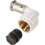 Угольник Henco 90 градусов вр c черной заглушкой bp04 1/2"", пвдф пресс (белый), 20x1/2"" 6PKW-2004 (артикул 26675708) – фото 1