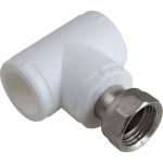 Комбинированный тройник VALFEX PP-R белый, 32х1 1/4 дюйма, с накидной гайкой 10140132 127-0534 (артикул 16164237) – фото 1
