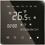 Терморегулятор для теплого пола IQWATT IQ THERMOSTAT BLACK DIAMOND программируемый, с зеркальным сенсорным дисплеем 407 (артикул 25535595) – фото 1