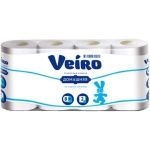 Туалетная бумага Veiro Домашняя 2-х слойная, белая, 8 шт 36364 (артикул 16098990) – фото 1