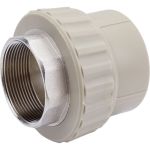Муфта комбинированная под ключ с внутренней резьбой VALFEX PP-R серая, 63 мм х2"" 10134063Г 127-0367 (артикул 16226120) – фото 1