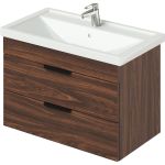 Тумба с раковиной IKA Alta 80 подвесная 815x455x540 Дуб бурбон 4657784358016 (артикул 25235277) – фото 1