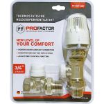 Комплект радиатора PROFACTOR термостатический, прямой, 3/4 PF RVT 386 (артикул 25512411) – фото 1