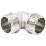 Угольник STI латунный Ду25 (1") Ру16 НР/НР никелированный D270-05013 (артикул 22002640) – фото 1