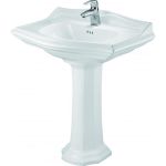 Раковина с пьедесталом Creo Ceramique DIJON 750x550x905 DI3000+DI3010 00014380 (артикул 16471887) – фото 1