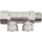 Коллектор никелированный (3/4""; 2 х 1/2"") Valtec VTc.550.N.0502 62538 (артикул 15507890) – фото 1