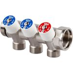 Распределительный коллектор со встроенными клапанами SR Rubinetterie 3/4""х1/2"", на 3 выхода 0054-2000N300 (артикул 16914229) – фото 1