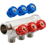 Коллектор VRT 1""x1/2"", с регулировочными вентилями, 3 выхода 524074 (артикул 16531911) – фото 1