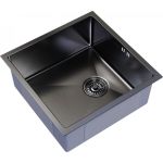 Подстольная мойка MIXLINE PRO 45x45, 3 мм, выпуск 3 1/2, 20 см, с сифоном, черный графит 547226 (артикул 20390512) – фото 1