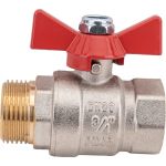 Шаровой кран ALTSTREAM ALT-Z 402 полный проход В-Н бабочка 3/4 014010402 (артикул 18056365) – фото 1