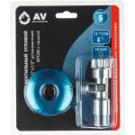 Вентильный кран AV Engineering угловой 1/2x1/2 с чашкой, хром AVE256001 (артикул 25327701) – фото 1