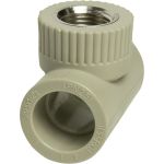 Комбинированный тройник VRT внутренняя 25х1/2х25 EVER plast, серый, Россия 538385 (артикул 16531917) – фото 1