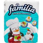 Бумажные полотенца FAMILIA 2 слоя, 2 рулона, 1/2 листа 1015031316 (артикул 16099321) – фото 1