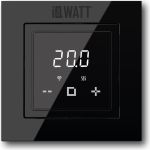 Терморегулятор для теплого пола IQWATT IQ THERMOSTAT D Wi-Fi с Wi-Fi, программируемый, черный 420 (артикул 25535289) – фото 1