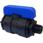 Компрессионный шаровой кран VALFEX ПНД НР/ВН резьба разборный 1/2"-3/4"Ду20 1210020012034 (артикул 20765307) – фото 1