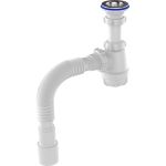 Сифон для умывальника Aquant 1 1/4"х40 с металлической решеткой с гофротрубой 40x40/50 S1015-35-MR (артикул 28024736) – фото 1