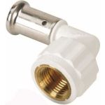Угольник HENCO 90, ВР, ПВДФ, пресс, белый, 16x1/2"" 6PKW-1604 (артикул 27269358) – фото 1