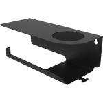 Держатель для туалетной бумаги с полкой РЭМО liria rl1001b (черная, левая) 611079 (артикул 26628932) – фото 1