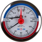 Термоманометр ЭКО-М Экомера с переходником на G1/2 осевой МД04-80-G-1,6МПа-120-ОИ (артикул 25979009) – фото 1