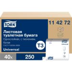 Туалетная бумага TORK листовая, Унив.1 сл. 114272 25183 (артикул 23537859) – фото 1