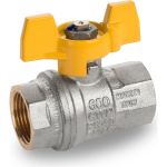 Шаровой кран для газа RUB ROMA 1/2 DN15 PN40, ВР-ВР, (S.84), бабочка S84D06 (артикул 25058079) – фото 1