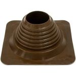 Кровельная прямая проходка Borge №4 (d=95-197, 275x275mm, RAL 8017 коричневый), силикон 01.235.03.03.01.000.8017 (артикул 25534419) – фото 1