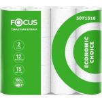Туалетная бумага Focus Economic choice 2 слоя, 12 рулонов/уп, белая H-5071518 (артикул 24442677) – фото 1