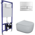 Комплект инсталляция Berges NOVUM, кнопка L3, унитаз EGO Rimless 047213 (артикул 16496251) – фото 1