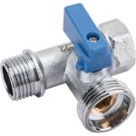 Кран для бытовой техники Rvc тройник (15) 1/2 г х3/4 ш х1/2 ш 13551 (артикул 27981356) – фото 1