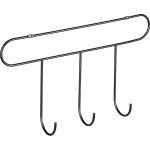 Планка Moroshka Minima с 3 крючками, 36x5,4x21 см, цвет черный 930-013-01 (артикул 22892577) – фото 1