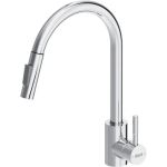 Кухонный смеситель Dorff Logic вытягивающимся изливом, хром D3007500 (артикул 26346593) – фото 1