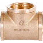 Тройник ЭКО НОМ латунь 1/2x1/2x1/2 FFF ТЛ16-1/2 (артикул 25948709) – фото 1
