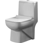 Унитаз моноблок Azario ZENO безободковый с сиденьем Slim микролифт 64х36,5х74 см AZ-1169 (артикул 19896910) – фото 1
