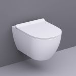 Унитаз подвесной безободковый белый с сиденьем с микролифтом BOND F01-10 (артикул 27306576) – фото 1