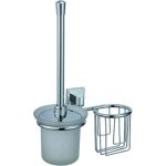 Держатель для туалетного ершика и освежителя воздуха Savol хром S-L09594 23237 (артикул 16393395) – фото 1